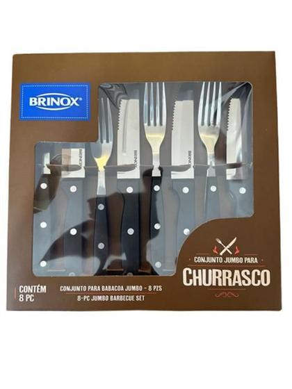 Imagem de Conjunto Talheres Churrasco Brinox 8pcs