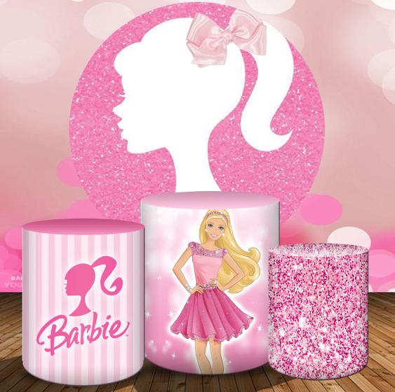 Imagem de Conjunto tecidos para  Barbie Painel + capas tecidos para Cilindros Veste Fácil Game