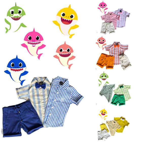 Imagem de Conjunto Temático Baby Shark Infantil Menino