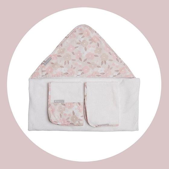 Imagem de Conjunto Toalhas Floral Rosé Masterbag Baby