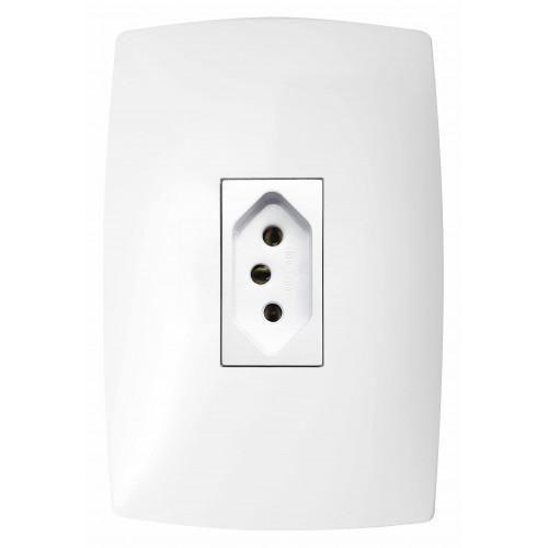 Imagem de Conjunto Tomada 20A Vertical 4X2 Blux Home Branco Bh10449-3B
