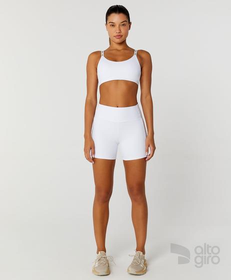 Imagem de Conjunto Top Elastico Alto Giro Branco+Bermuda Elastico P