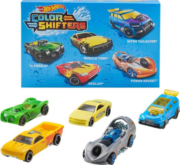 Imagem de Conjunto Toy Hot Wheels Color Shifters para 5 carros/caminhões em escala 1:64