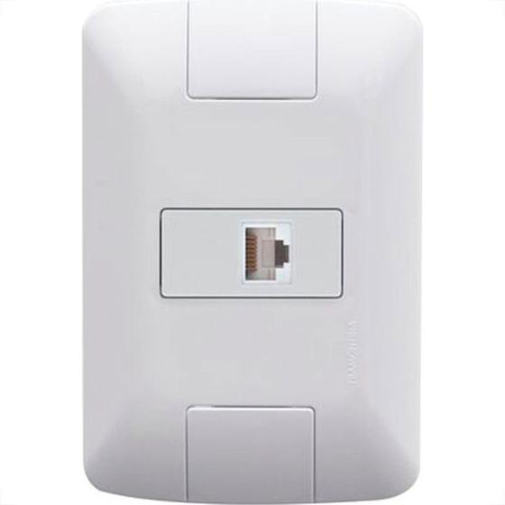Imagem de Conjunto Tramontina Aria 4X2 Branco Com Placa (1 Tomada Rj45) 57241/022