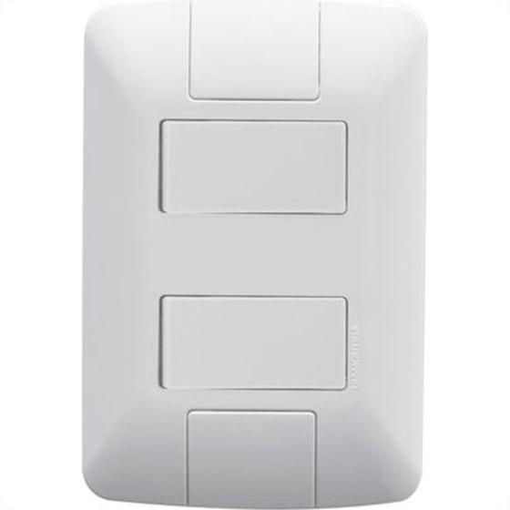 Imagem de Conjunto Tramontina Aria 4X2 Branco Com Placa (2 Simples) 57241/040