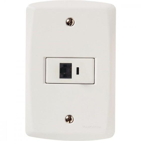 Conjunto Tramontina Lux 4X2 Branco Com Placa (1 Tomada Rj45) 57145022 Menor preço em Conjunto Tramontina Lux 4X2 Branco Com Placa (1 Tomada Rj45) 57145022
