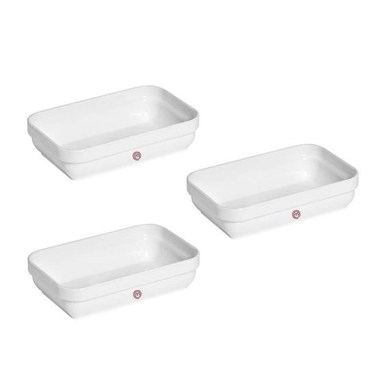 Imagem de Conjunto Travessa Cheff Masterchef 250Ml 3Un Branco