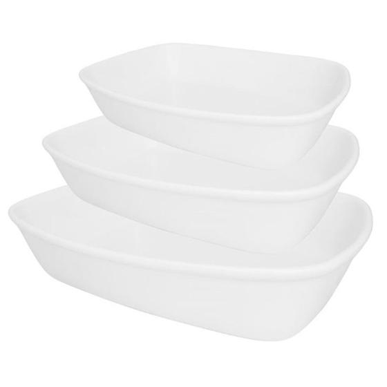 Conjunto Travessa Refratária Oxford 3 Peças Porcelana Bake Menor preço em Conjunto Travessa Refratária Oxford 3 Peças Porcelana Bake