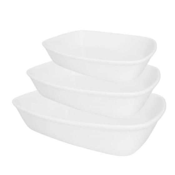 Imagem de Conjunto Travessa Refratária Oxford 3 Peças Porcelana Bake