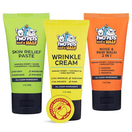 Imagem de Conjunto Two Pets and a Half Bulldog Wrinkle Paste para Cuidados com a Pele