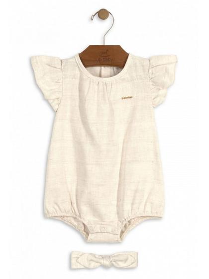 Conjunto Up Baby 2 peças Macaquinho e Faixa Creme Menor preço em Conjunto Up Baby 2 peças Macaquinho e Faixa Creme