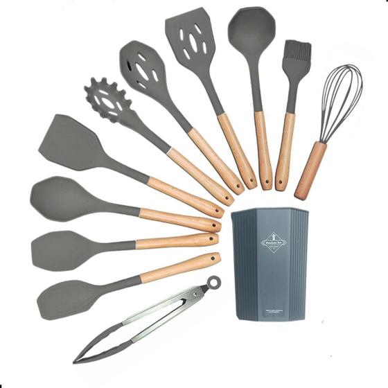 Imagem de Conjunto Utensílios Profissional 12 Peças Cozinha Silicone