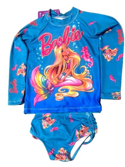 Imagem de Conjunto UV Infantil Menina Proteção Solar 50+ Barbie