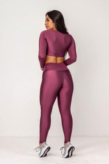 Imagem de Conjunto Uva Elle Legging e Top Poliamida - Croirefit Allumé