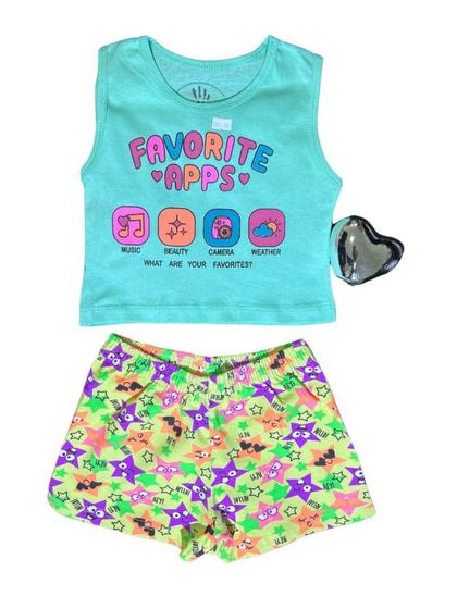 Imagem de Conjunto Verão feminino Blusinha e short Raga kids APP