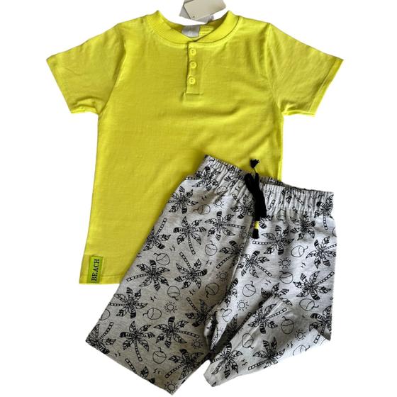 Imagem de Conjunto Verão Masculino Infantil Camiseta e Bermuda Estampada 6847