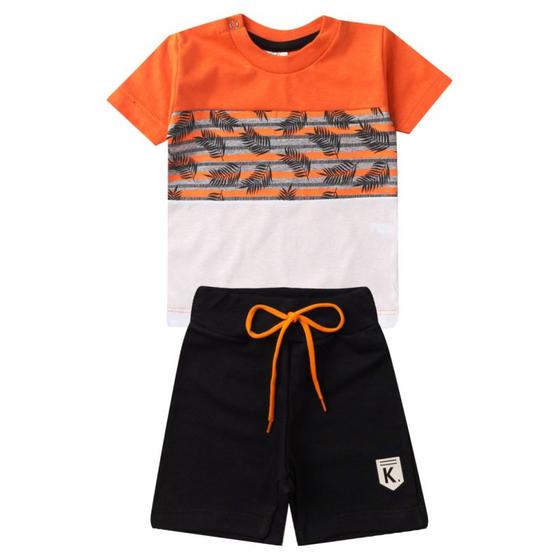 Imagem de Conjunto Verão Menino - Camiseta e Shorts - Laranja