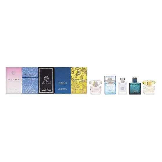 Imagem de Conjunto Versace - 5 Mini Fragrâncias para Homens e Mulheres