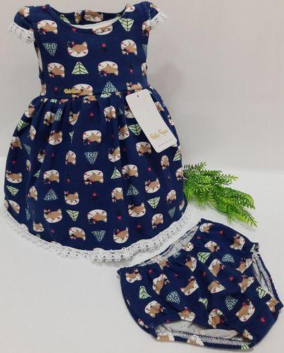 Imagem de Conjunto Vestido Bebe Menina Verao Bela Fase + Calcinha 298