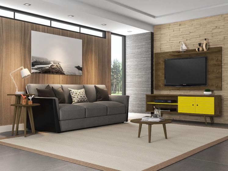 Imagem de Conjunto Viena Home e Mesas Madeira Amarelo