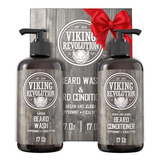 Imagem de Conjunto Viking Revolution de Lavagem e Condicionador de Barba com Óleos de Argan e Jojoba