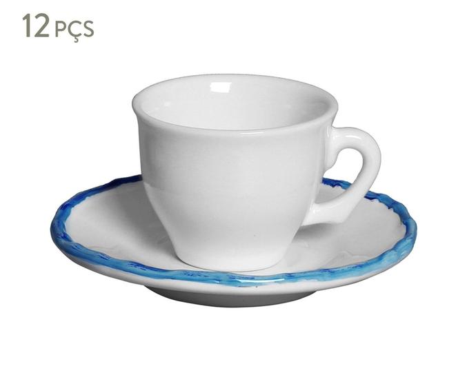 Imagem de Conjunto xicara cha  c/ pires  bambu azul