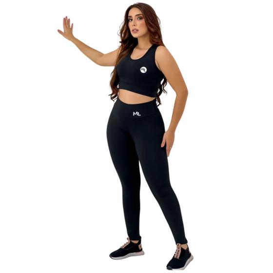 Imagem de Conjuntos Calça Legging E Top Roupas Feminina Academia