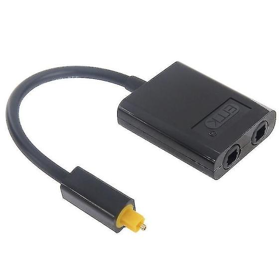 Imagem de Conjuntos de acessórios de computador digital toslink divisor de áudio de fibra óptica adaptador de cabo 1 a 2 para dvd player preto