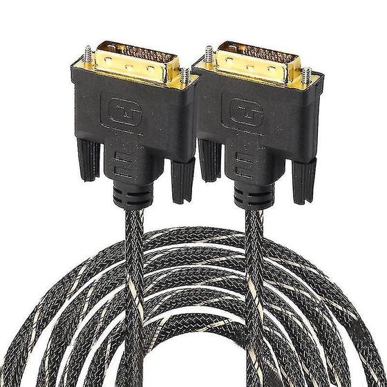 Imagem de Conjuntos de acessórios de computador dvi 24+1 pino macho para dvi 24+ cabo adaptador de rede macho de 1 pino 10m