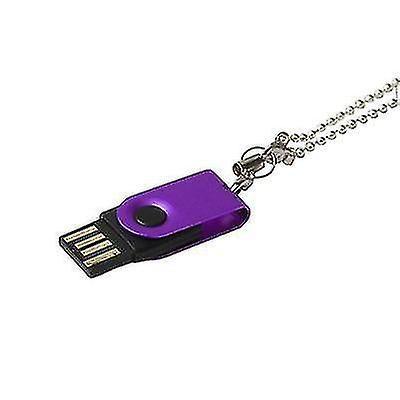 Imagem de Conjuntos de acessórios de computador mini disco flash usb rotativo 8gb roxo