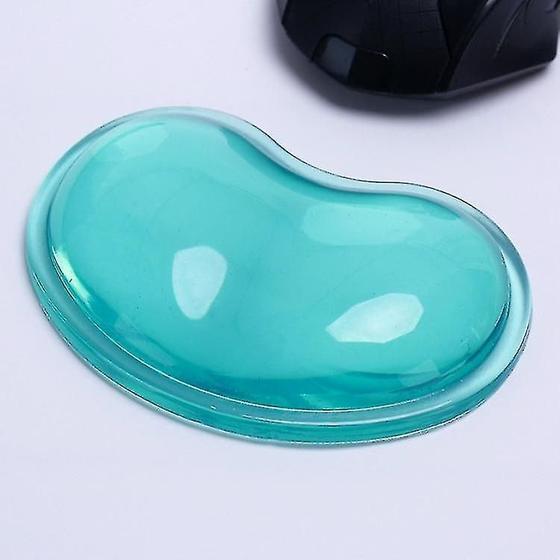 Imagem de Conjuntos de acessórios de computador mouse pad de silicone transparente em forma de coração tapete de mouse de pulso de cristal antiderrapante verde