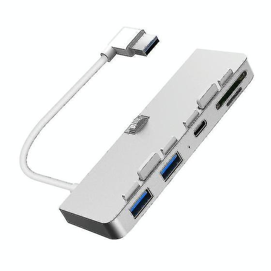 Imagem de Conjuntos de acessórios de computador rocketek para imac tipo-c usb-c + dual usb3.0+sd tf dock de expansão de hub multifuncional