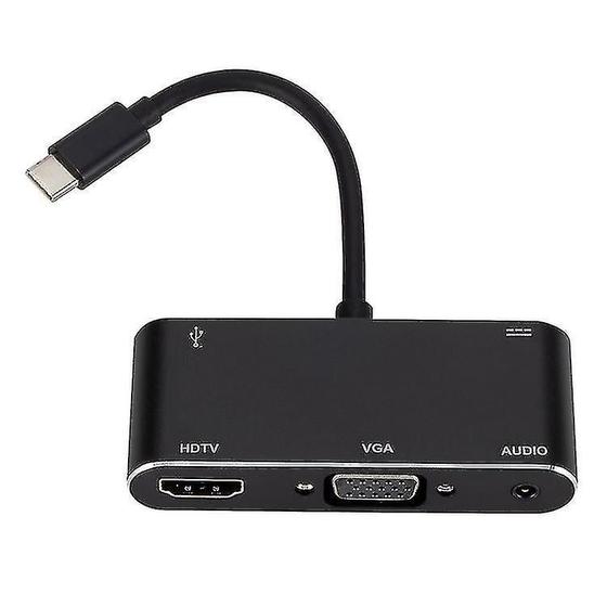 Imagem de Conjuntos de acessórios de computador usb-c tipo-c para hdmi vga usb 3.0 pd converter