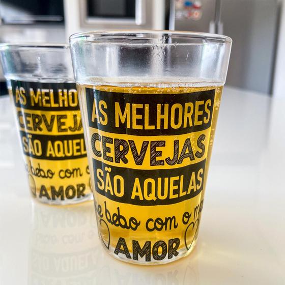 Imagem de Conjuto 10 Copos Americano Personalizado 190 ml de Vidro para Bares e restaurantes