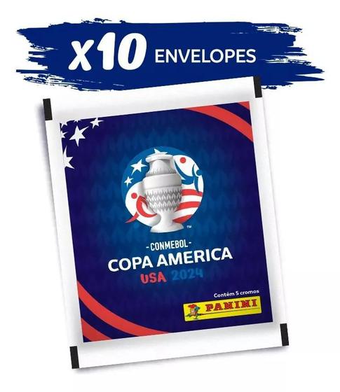 Imagem de Conmebol 2024 Copa América Kit 10 Envelopes 50 Figurinhas 