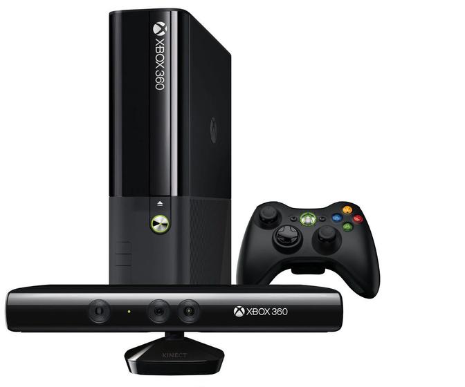 Imagem de Console 360 + Kinect e 3 Jogos E 4gb Standard Cor Preto