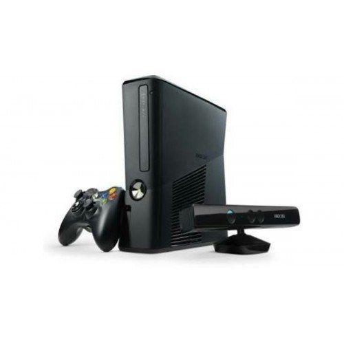 Imagem de Console 360 + Kinect e 3 Jogos Slim 4gb Standard Cor Matte Black