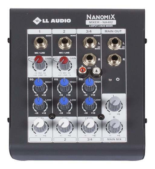 Imagem de Console Ll Audio Na402r Nanomix De Mistura 127v/220v 4 Canais Lazer Voz Home Ambiente Bar Sonorização 