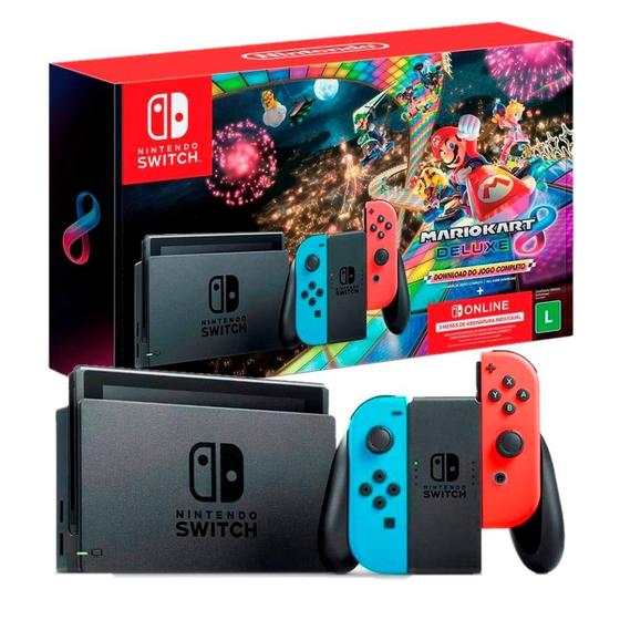 Console Nintendo Switch + Joy-Con Neon + Mario Kart 8 Deluxe