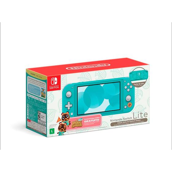 Imagem de Console Nintendo Switch Lite Animal Crossing Turquesa 32GB