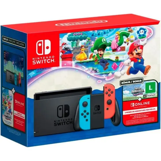 Console Nintendo Switch Super Mario Bros. Wonder na cor branca