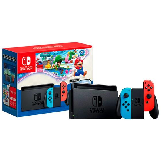 Console Nintendo Switch V2 32GB Edição Mario Bros Wonder 3 Meses Assinatura Nintendo Online Imagem de Console Nintendo Switch V2 32GB Edição Mario Bros Wonder 3 Meses Assinatura Nintendo Online