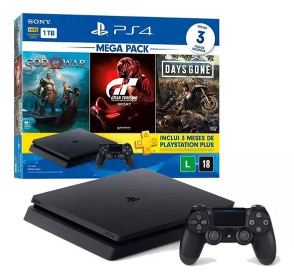 Console P s4 Slim 1tb Console P laystation 4 + 2 Controles + Jogos