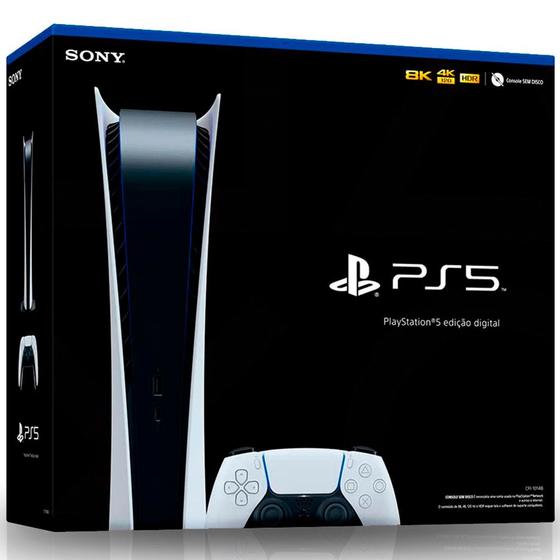 Imagem de Console PlayStation 5 Digital Edition Branco + Controle Sem Fio Dualsense Branco