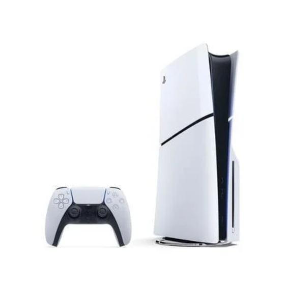 Imagem de Console PlayStation 5 Slim Sony, SSD 1TB, Com Controle Sem Fio DualSense, Branco  2 Jogos, versão midia fisica