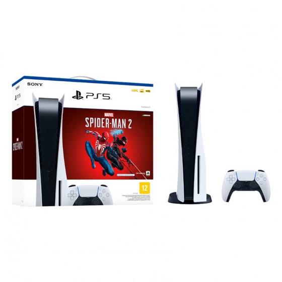 Imagem de Console PlayStation 5 Standard Edition SSD 825GB + Spider Man 2 com Controle