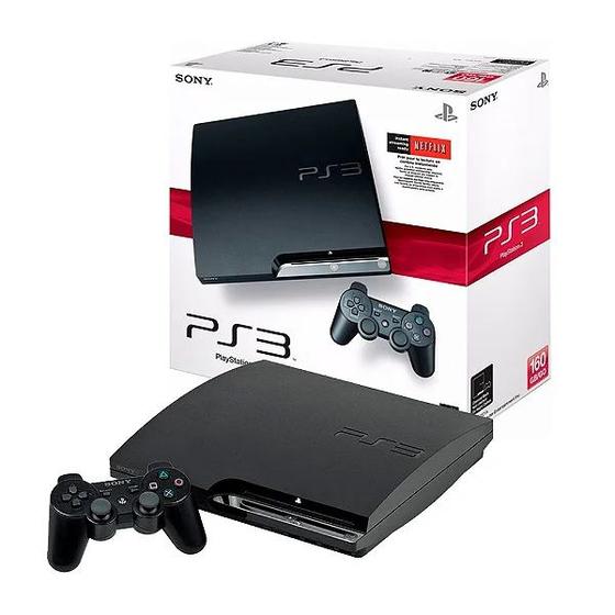 Console PS3 Slim + 20 Jogos Originais + 2 Controles Outros Games