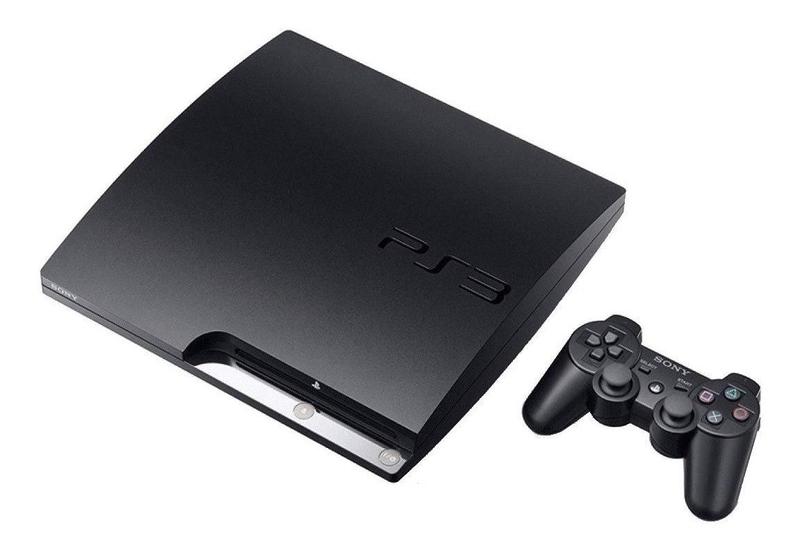 Imagem de Console PS3 Slim 250gb Standard + 3 Jogos Cor Charcoal Black