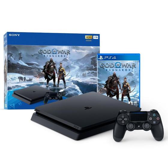 Console Sony PS4 + Jogo God of War Ragnarök, 1TB, Preto - CUH-2214B Menor preço em Console Sony PS4 + Jogo God of War Ragnarök, 1TB, Preto - CUH-2214B
