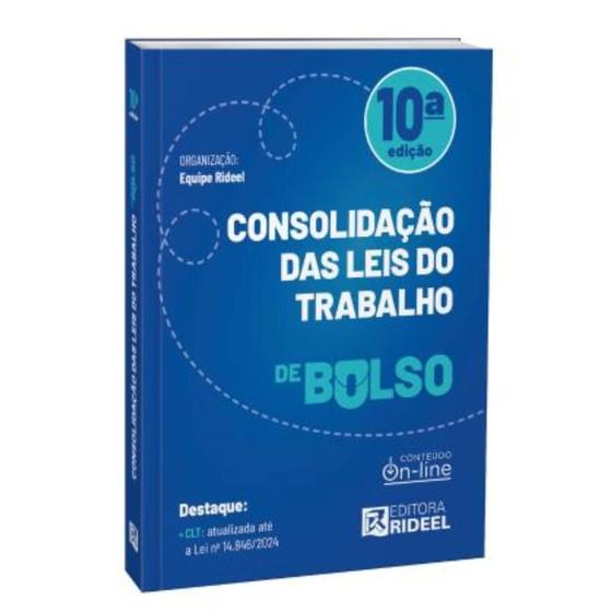 Consolidação das Leis do Trabalho - CLT de bolso - 2025 Rideel Menor preço em Consolidação das Leis do Trabalho - CLT de bolso - 2025 Rideel